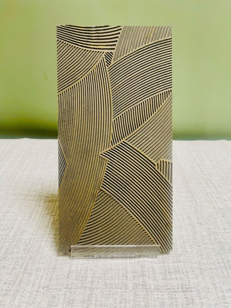 Antique Bronze Curved Geometric Liquid Metal Panel