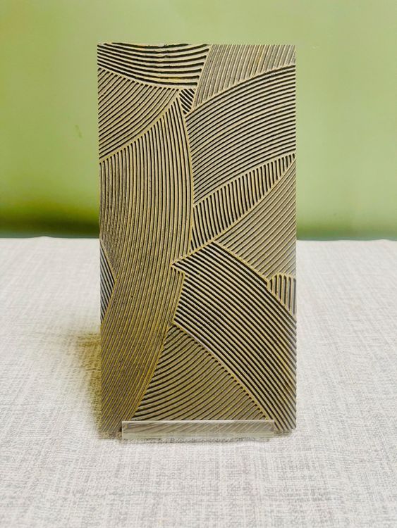 Antique Bronze Curved Geometric Liquid Metal Panel